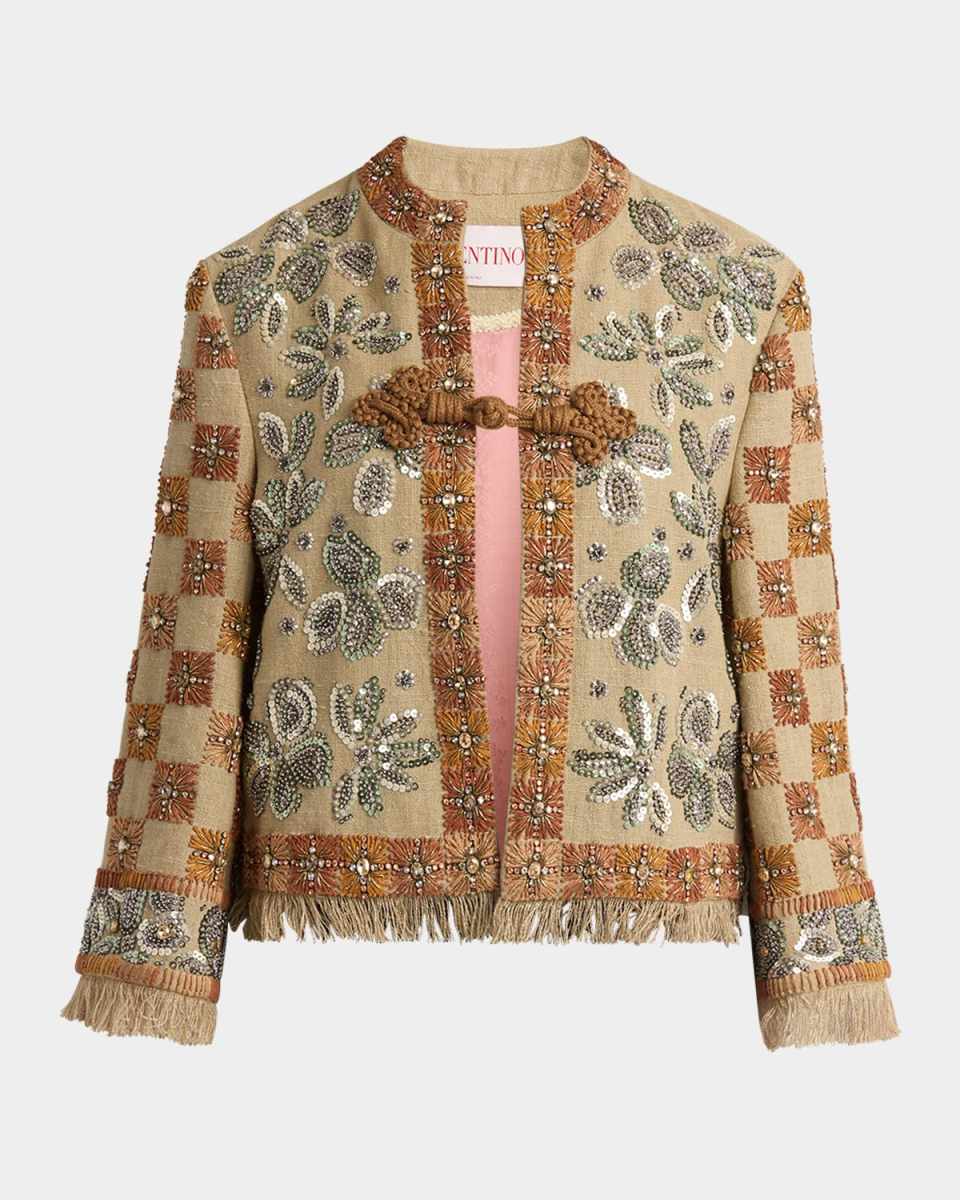 Embroidered Linen Jacket